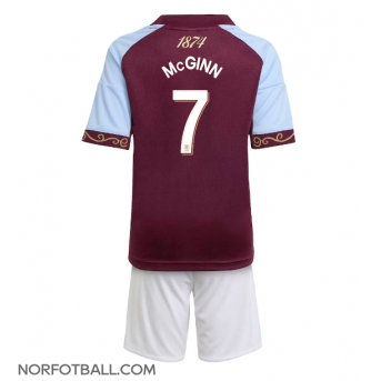 Billige Fotballdrakt Aston Villa John McGinn #7 Replika Hjemmedraktsett Barn 2025-26 Kortermet (med bukser)